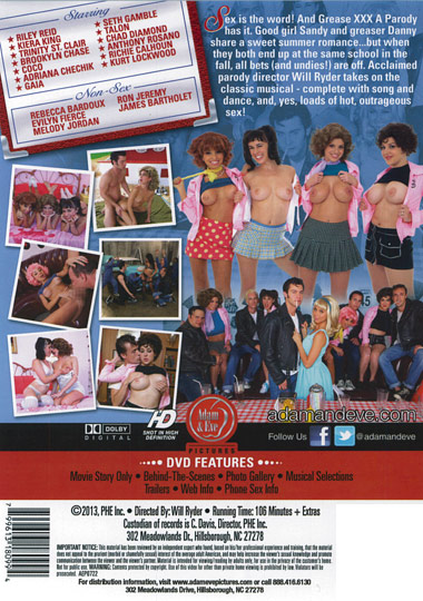 Grease XXX: A Parody (2013) free large back cover