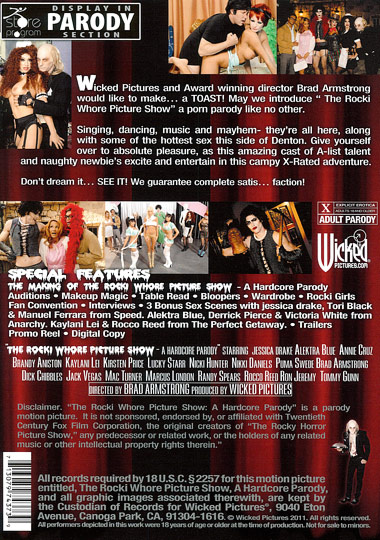 The Rocki Whore Picture Show: A Hardcore Parody (2011) free large back cover