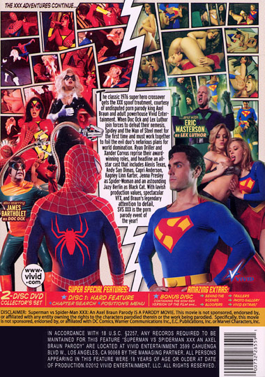 Superman vs. Spider-Man XXX: An Axel Braun Parody (2012) free large back cover